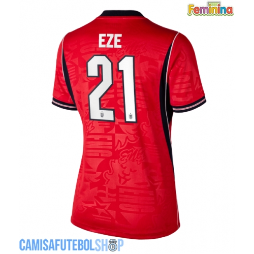 Camisa de time de futebol Inglaterra Eberechi Eze #21 Replicas 2º Equipamento Feminina Mundo 2026 Manga Curta
